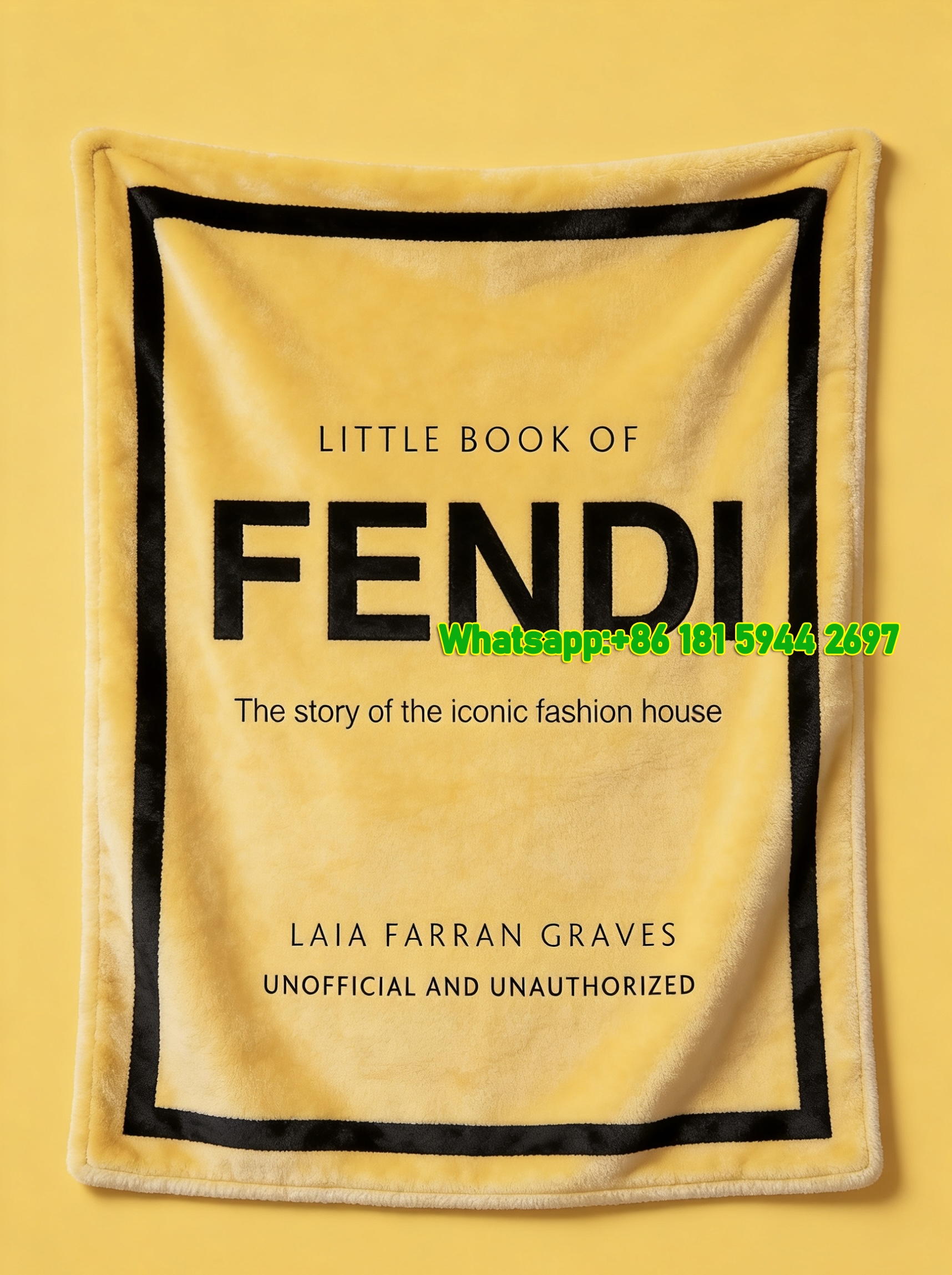Fendi Little Book Cover Print Flannel Sofa Throw Blanket IMG_9386